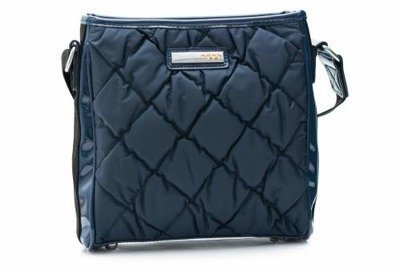 Pikowana Granatowa Torebka Listonoszka Nobo