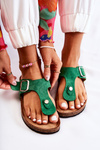 Dámske flip -flops flip -flops s dopravnou zápchou zelenej Eliny