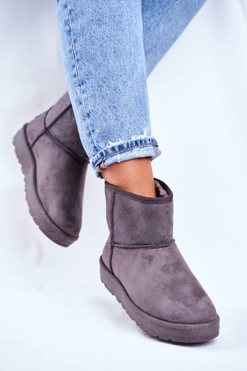 Dámske izolované snehové topánky Grey Big Star GG274558