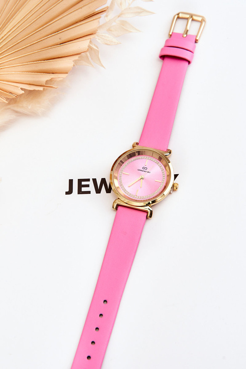 Klasické dámske kožené hodinky Giorgio & Dario Pink