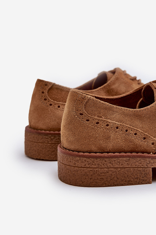 Semišové pánské polobotky Big Star NN174213 Camel