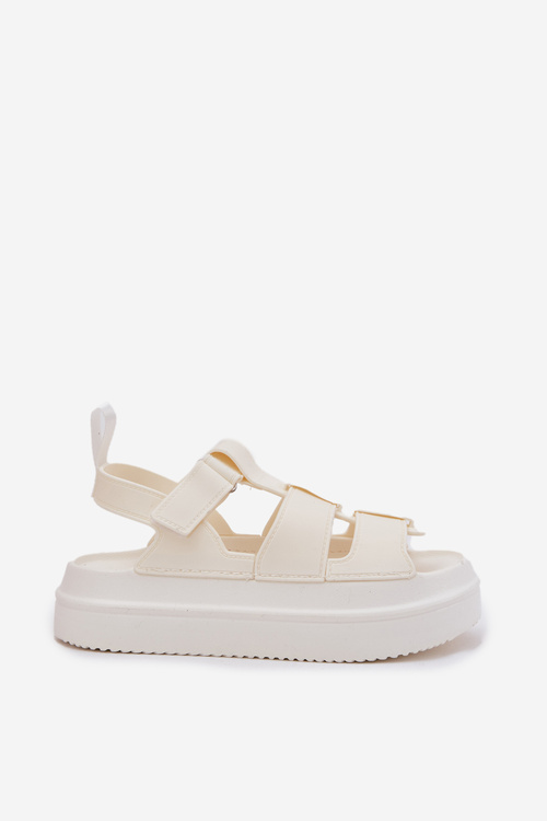 Dámské Sandály Na Platformě Ecru Nitavelia