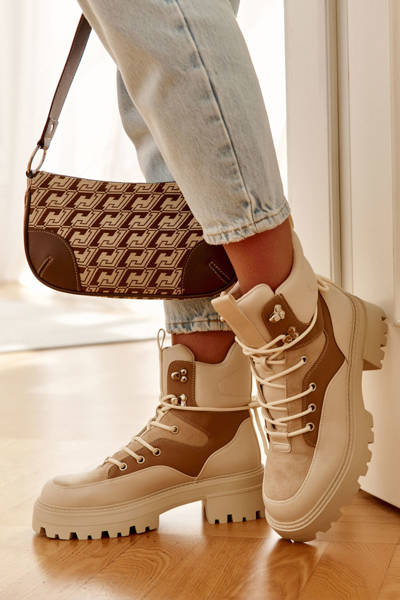 Teplé boty Trappers Béžovo-hnědé Settimo