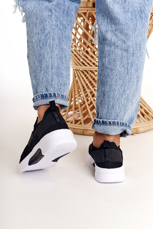 Dámske športové topánky Slip-On Pamäťový penový systém Big Star FF274890 Čierna