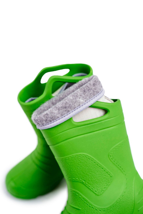 Detské zelené galoshes Odnímateľná vložka stomilky