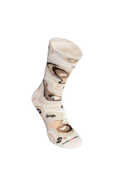 Rainbow Socks Pizza 4 páry Italská havajská Capricciosa