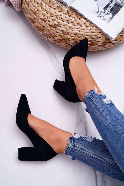 Dámské Lodičky Semišové Černé Femmini