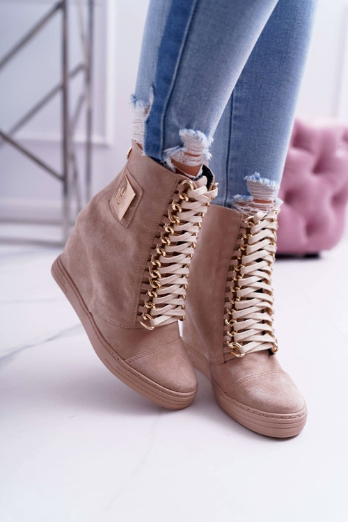 Dámská semišová Obuv Sneakers Lu Boo Béžové Monica