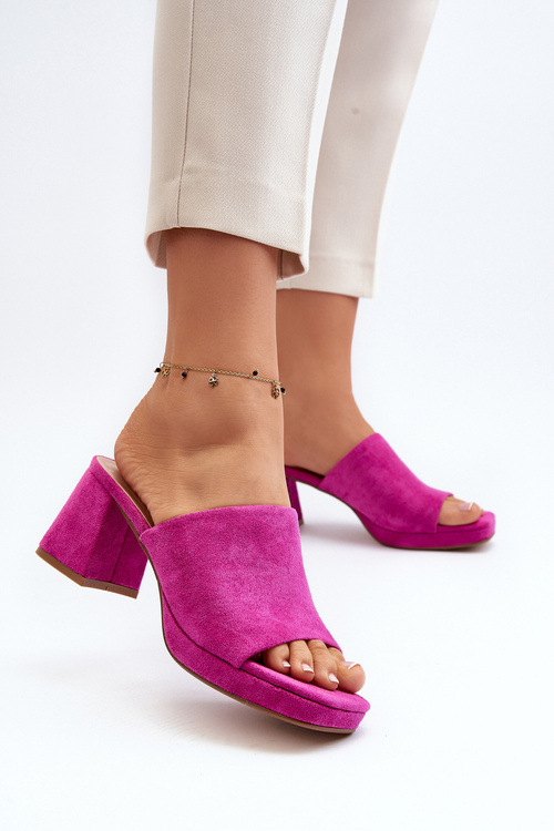 Dámske papuče na opätku fuksia Bralya