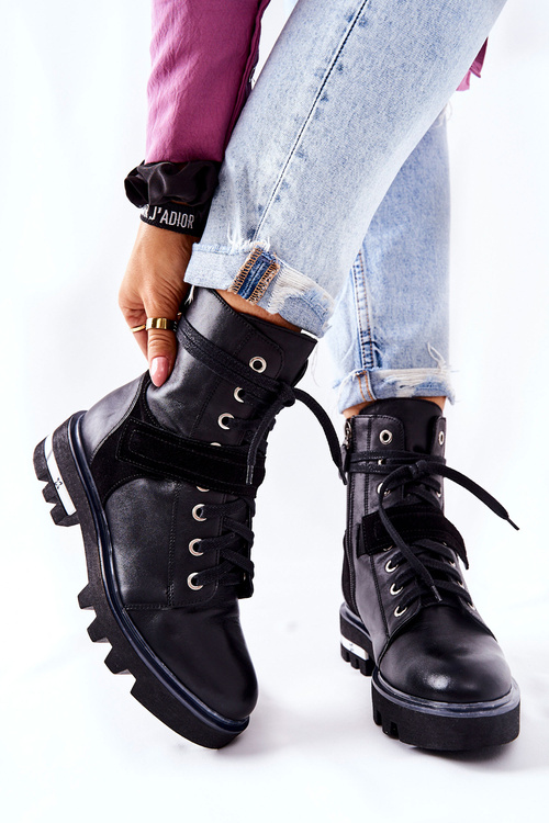 Kotníkové Boty Workery Maciejka černé 05219-01