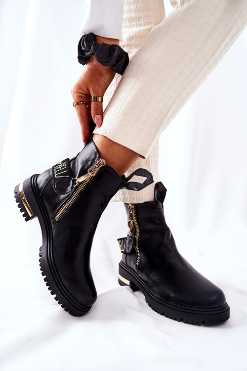 Klasické Boty S Páskem černé Lorie