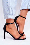 Dámske sandále na vysokom podpätku klasika Black Basilian