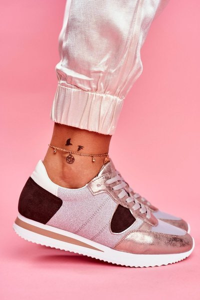 Dámská Sportovní Obuv Třpytivě Stříbrná Very Nice