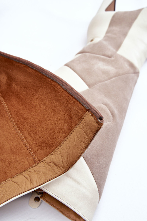 Dámské kožené podkolenky Maciejka 05784-22 Světle béžová