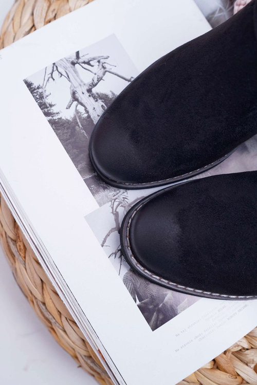 Ženské semišové topánky skryté čierne mirley klin