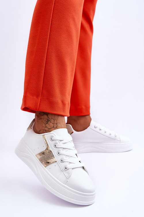 Dámské tenisky bílé a zlaté Diahna