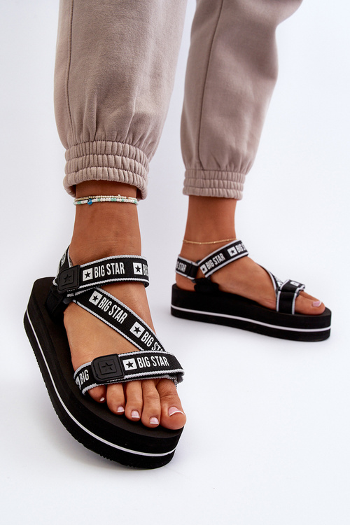 Dámske sandále na platforme Big Star NN274A525 Čierne