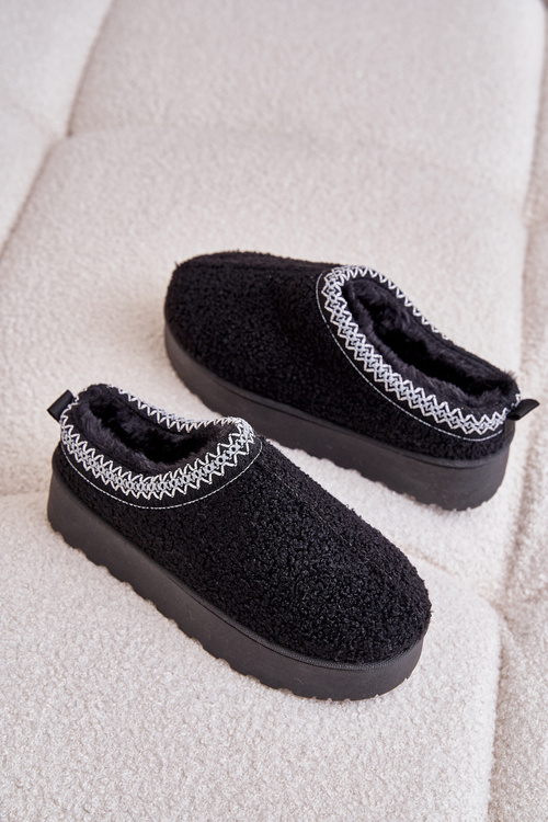 Dámské Sněhule Na Platformě S Vyšíváním Černé Tirissa