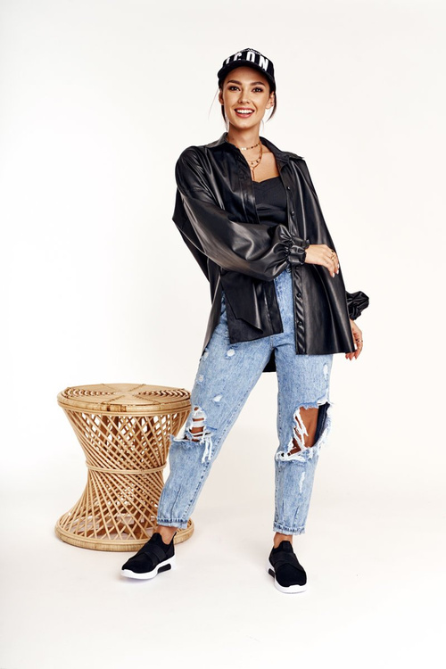 Dámske športové topánky Slip-On Pamäťový penový systém Big Star FF274890 Čierna