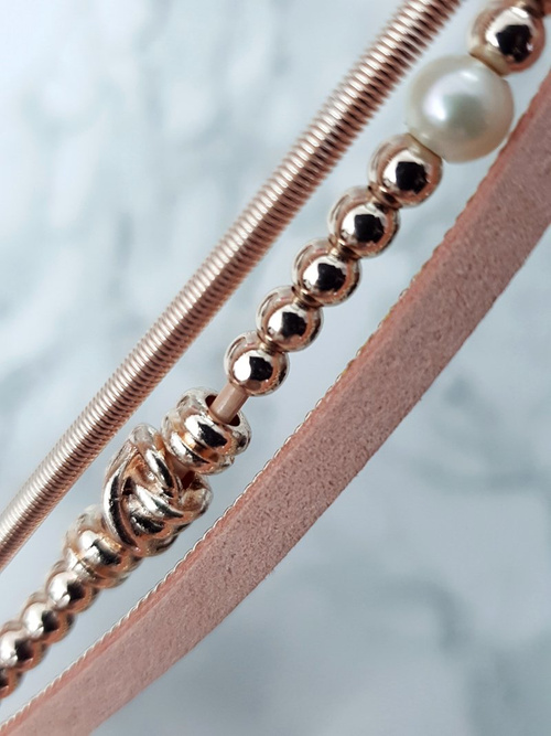 Dámsky náramok s korálkami a zirkónmi Pink Bella