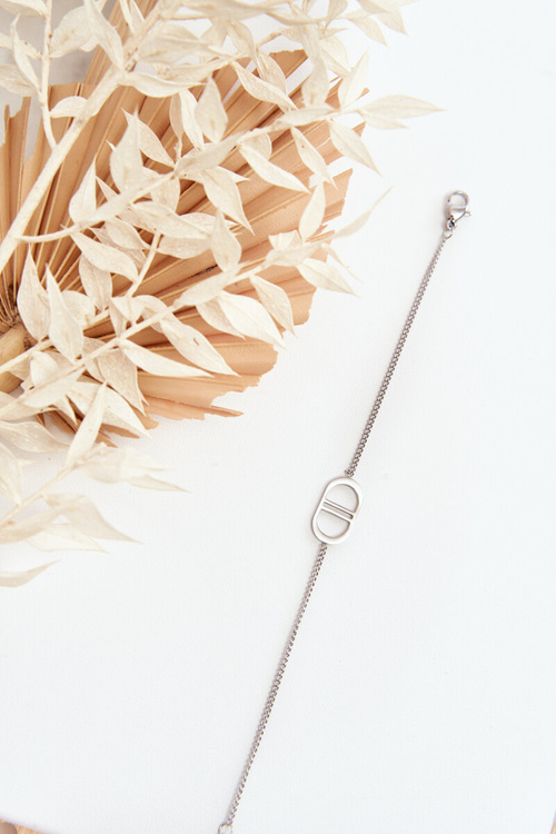 Dámský náramek z nerezové oceli stříbrne