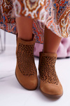 Dámské Kotníkové Boty Jarní Cowgirl Camel 2366 Draw