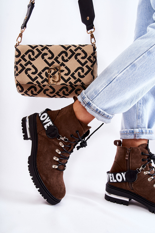 Suve izolované topánky s pásom tmavohnedou Aurelio