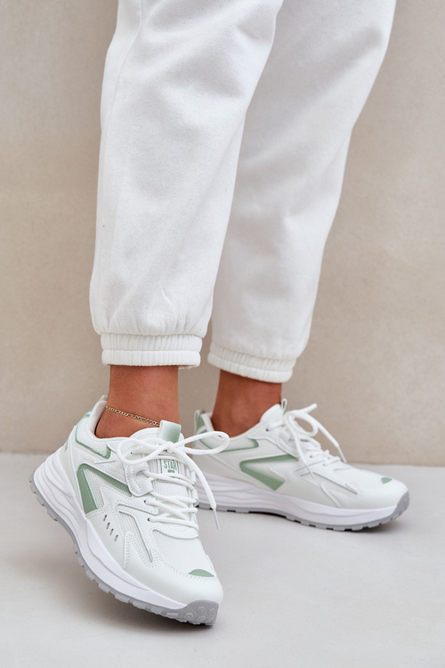 Dámske Športové Topánky Big Star NN274A095 HI-POLY SYSTEM Bielo-Zelené