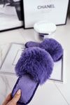 Dětské Pantofle s kožešinově fialové Snow Ball