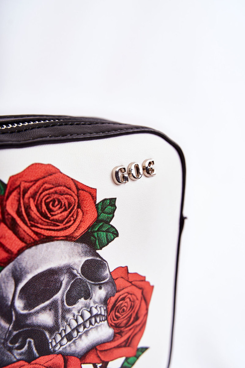 Kožená taška Messenger Ve vzoru GOE ZNJ012 Černobílá