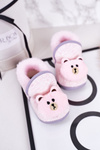 Dětské Pantofle Na Gumičku S Plyšovým Medvídkem Růžové Pooh