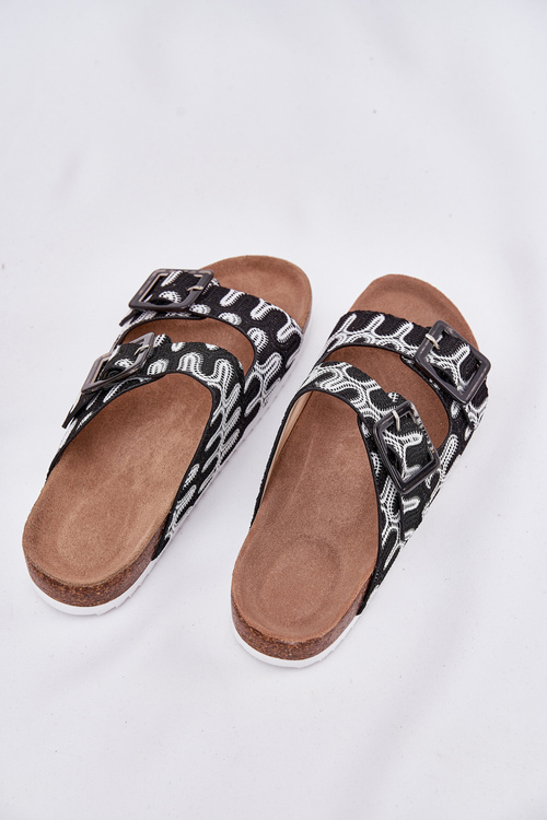 Dámske Pantofle S Prackami A Leskom Čierne S.Barski RB51-006