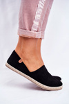 Dámské sametové espadrilky černé Vulcano