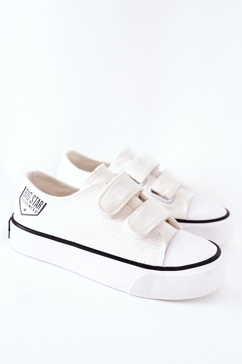 Dětské Tenisky Se Suchým Zipem Big Star FF374061 Bílé