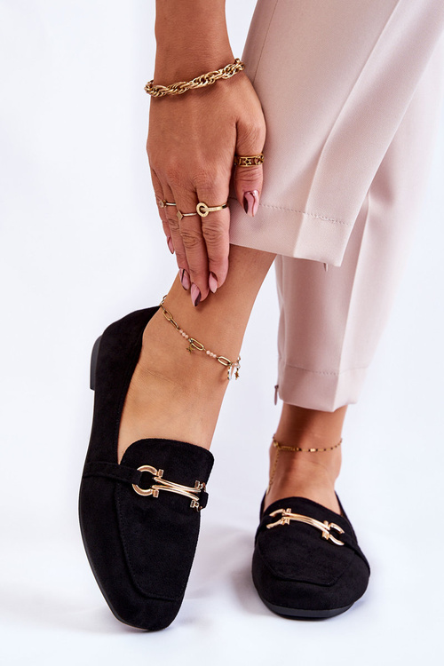 semišové klasické mokasíny černé Roddie