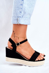 Dámské Sandály Na Klínu černé Merdoe