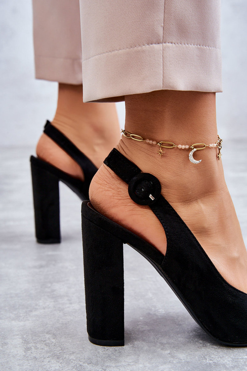 Čierne čerpadlá s vysokými podpätkami Alanza