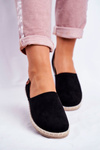 Dámské sametové espadrilky černé Vulcano
