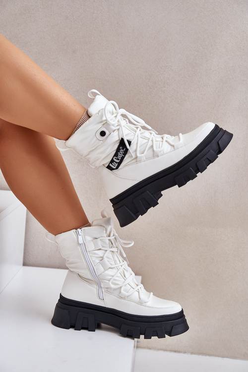 Dámské Sněhule Na Zip Lee Cooper LCJ-24-47-3142 Bílé