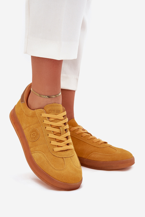 Dámske Semišové Tenisky Big Star RR274846 HI-POLY SYSTEM Žlté