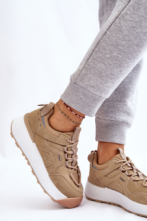 Dámske športové topánky na platforme Beige Dakari