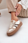 Dámske Sneakersy Na Platforme Béžové Lesida