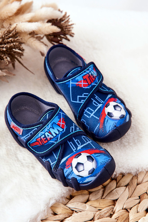 Befado Boty na suchý zip 273X321 Modrá