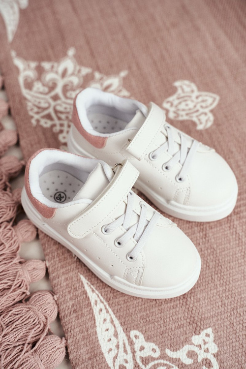 Dětská Sportovní Obuv Sneakers Bíle-Růžové Bilbo