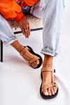 Dámske semišové športové sandále Dark -BEIGE Harris