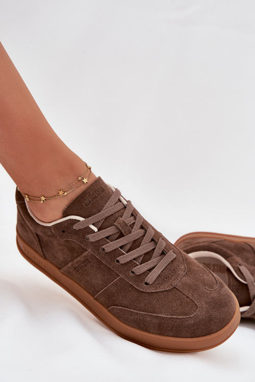 Dámské semišové sneakersy Big Star SS274676 HI-POLY SYSTEM Hnědé