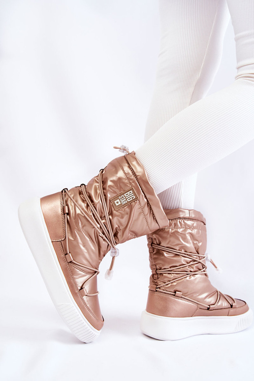 Ženské izolované snehové topánky Veľká hviezda KK274194 Beige