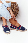 Espadrilky Na Pletené Podrážce Big Star HH274483 Tmavě Modre