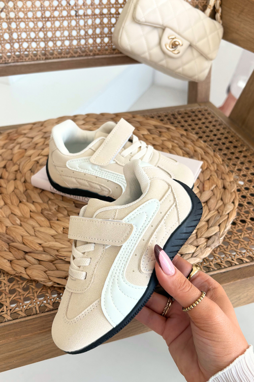 Dětské sportovní boty s přezkou béžové Perrin