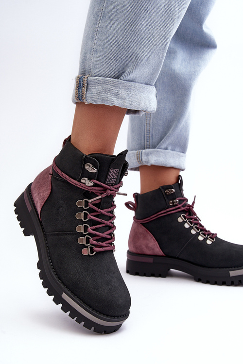 Black Big Star MM274318 Laced Boots